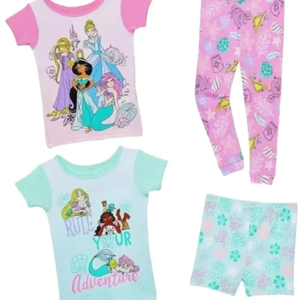 Disney Girl's Princess Pajamas Girl’s 4 piece Cotton Size 3T NWT